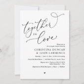 ロマンチックなカップルが一緒に愛でパーティーをシャワー 招待状 (正面)