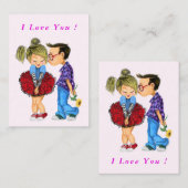 ロマンチックなカップルとのカードが大好き – Love ノートカード (正面/裏面)