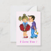 ロマンチックなカップルとのカードが大好き – Love ノートカード (裏面)