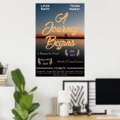 ロマンチックなカップルと家族の映画のデザイン ポスター (ホームオフィス)