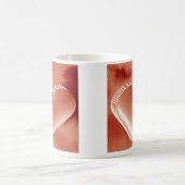 ロマンチックなカップルのための赤いハート3D水色マグカップ コーヒーマグカップ (中央)