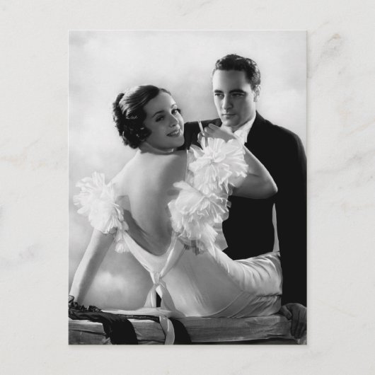 ロマンチックなカップルのはがき ポストカード (正面)