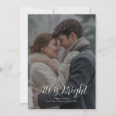 ロマンチックなカップルのクリスマスホリデーグリーティングカード シーズンカード (正面)