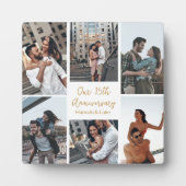 ロマンチックなカップルのコラージュ記念カスタムの写真 フォトプラーク (正面)