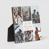 ロマンチックなカップルのコラージュ記念カスタムの写真 フォトプラーク (正面)