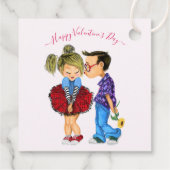 ロマンチックなカップルのバレンタインデーのギフトメッセージカード フェイバータグ (裏面)