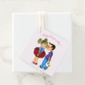 ロマンチックなカップルのバレンタインデーのギフトメッセージカード フェイバータグ (インサイチュ)