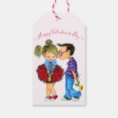 ロマンチックなカップルのバレンタインデーのギフトラベル ギフトタグ (裏面)