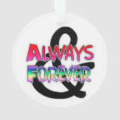 ロマンチックなカップルのプレゼント | Tattooスタイルアート オーナメント (裏面)