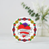 ロマンチックなカップルのプレゼント | Tattooスタイルアート シーズンカード (スタンド正面)