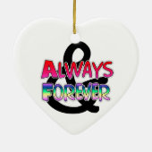 ロマンチックなカップルのプレゼント | Tattooスタイルアート セラミックオーナメント (裏面)