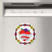 ロマンチックなカップルのプレゼント | Tattooスタイルアート マグネット (インサイチュ (食洗機))