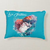ロマンチックなカップルの恋の維持 アクセントクッション (裏面)