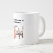 ロマンチックなカップルの愛 ジャンボコーヒーマグカップ (正面右)