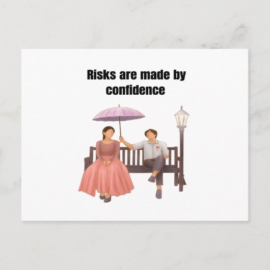 ロマンチックなカップルの炎を危険にさらす ポストカード (正面)