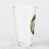 ロマンチックなカップルの犬が結婚した来る タンブラーグラス (右)