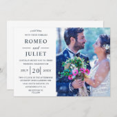 ロマンチックなカップルの結婚写真 招待状 (正面/裏面)