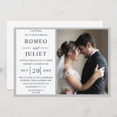 ロマンチックなカップルの結婚写真 招待状 (正面/裏面)