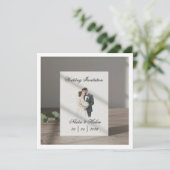 ロマンチックなカップルの結婚式招待状テンプレート 招待状 (スタンド正面)