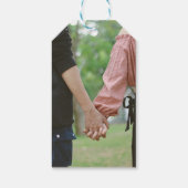 ロマンチックなカップルの自転車の結婚式のお礼 ギフトタグ (裏面)