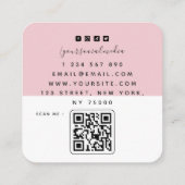 ロマンチックなカップルイラスト 花嫁 花婿 結婚 スクエア名刺 (裏面)