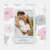 ロマンチックなカップルオリジナル商品 - 始まりの場所 メタルオーナメント (正面)