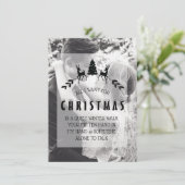 ロマンチックなカップルカスタムフォトクリスマスカード 招待状 (スタンド正面)