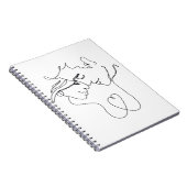 ロマンチックなカップルスケッチ ノートブック (右側)