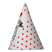 ロマンチックなカップルパーティーハットとハート パーティーハット (右)