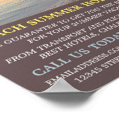 ロマンチックなカップルビーチ、旅行代理店広告の ポスター (角)