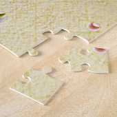 ロマンチックなカップルヴィンテージバレンタインハートとバラ ジグソーパズル (側面)