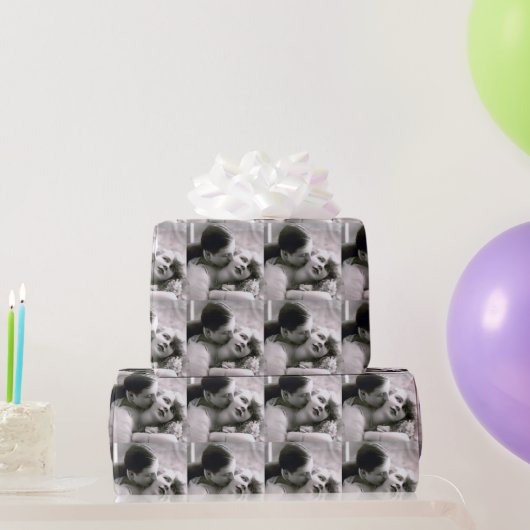 ロマンチックなカップルヴィンテージレトロ写真エレガントラブ ラッピングペーパー (パーティーギフト)