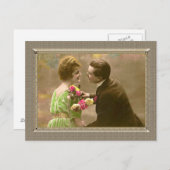 ロマンチックなカップル与え – 私はキス ポストカード (正面/裏面)