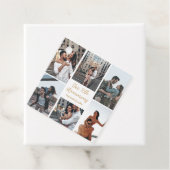 ロマンチックなカップル写真コラージュ記念日パーティー フェイバータグ (インサイチュ)