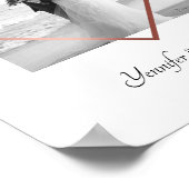 ロマンチックなカップル写真バラ金ゴールド枠ミニマル主義者 ポスター (角)