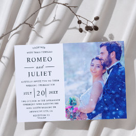 ロマンチックなカップル写真 ウェディング 招待状