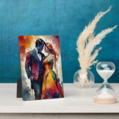 ロマンチックなカップル写真。ホームデコール フォトプラーク (側面)