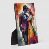 ロマンチックなカップル写真。ホームデコール フォトプラーク (側面)