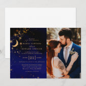 ロマンチックなカップル写真 招待状 (正面/裏面)
