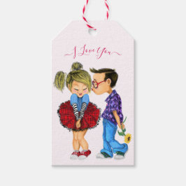 ロマンチックなカップル愛の贈り物のラベル – 私はあなたを愛する ギフトタグ