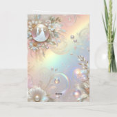 ロマンチックなカップル折り畳まれたフォイルのグリーティングカード 箔グリーティングカード (裏面)