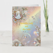 ロマンチックなカップル折り畳まれたフォイルのグリーティングカード 箔グリーティングカード (正面)