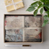 ロマンチックなカップル混合メディアの背景 薄葉紙 (ギフト)