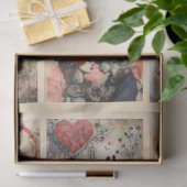 ロマンチックなカップル混合メディア背景1 薄葉紙 (ギフト)