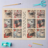 ロマンチックなカップル混合メディア背景1 薄葉紙 (クラフト)