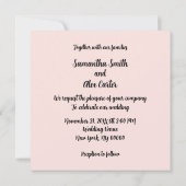 ロマンチックなカップル結婚式招待状 招待状 (裏面)