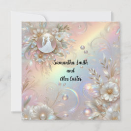 ロマンチックなカップル結婚式招待状 招待状