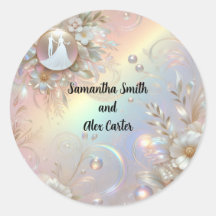 ロマンチックなカップル結婚式用シール