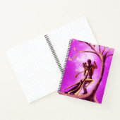 ロマンチックなカップル踊りザタンゴピンクイエロー ノートブック (内部)