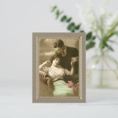 ロマンチックなカップル - 愛の献身 ポストカード (スタンド正面)